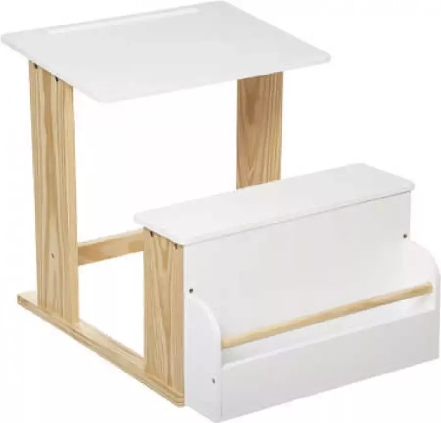 Atmosphera Kids Houten Bureau met geïntegreerd bankje Wit