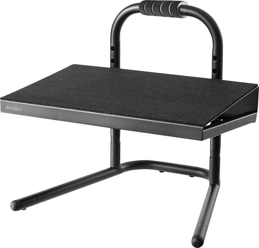 JK24 Voetensteun bureau Voetensteun bureau ergonomisch Voetensteun ergonomisch Voetensteun verstelbaar Verstelbare voetensteun voor een betere doorbloeding en ontlasting van de benen ergonomisch design Zwart