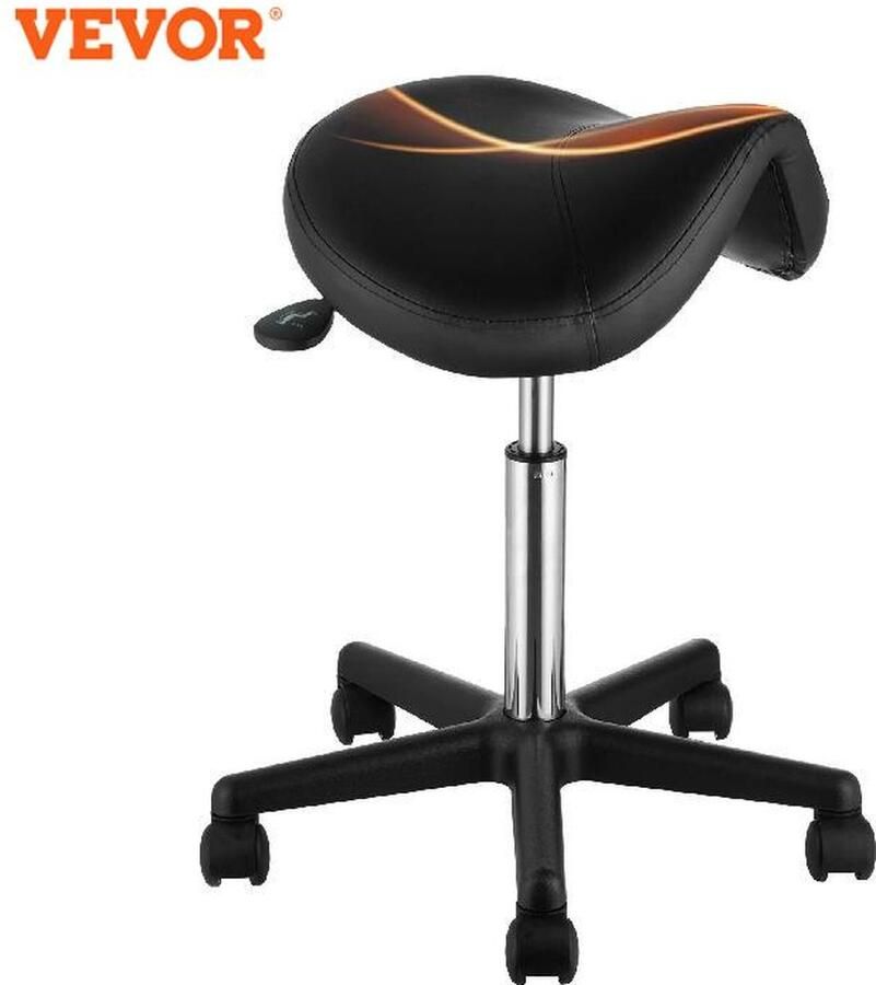 Jodary Zadelkruk op Wielen Zadelkruk Ergonomisch Zadelkruk op Wielen Ergonomisch In Hoogte Verstelbaar 360 Graden Draaibaar Verstelbaar Tussen 51 en 71 cm Zadel 39x45cm