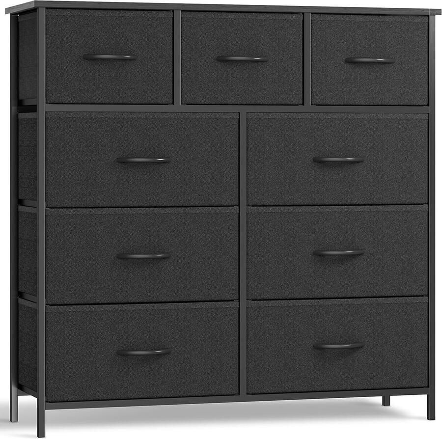 Stoffen ladenkast Multifunctionele kast met stoffen laden en metalen frame voor slaapkamer woonkamer kinderkamer gang - Foto 3