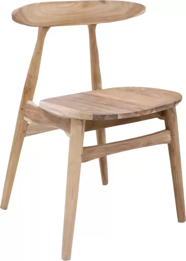 JoJo Living Meubelen Eetkamerstoel Teakhouten eetkamerstoel Isu Naturel 77 x 54 x 50cm Handgemaakt