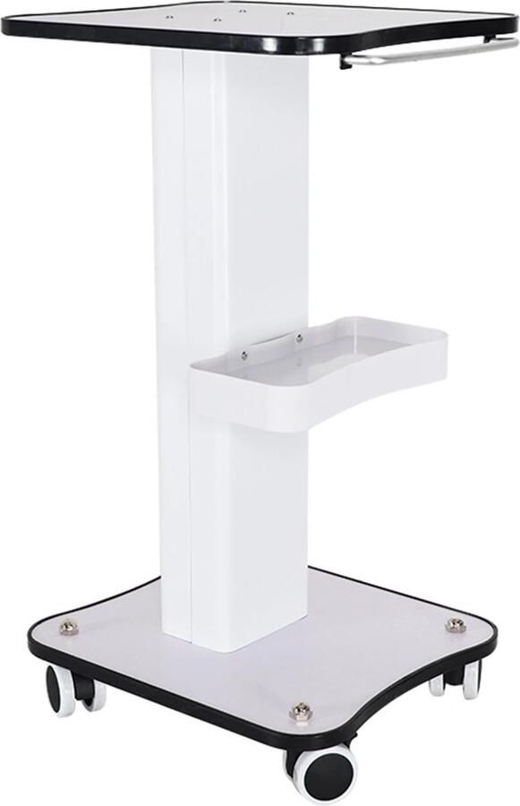 Jojo's Store Roltafel Trolley Salon Tafel Rolkar Karretje Op Wieltjes Beauty Tafel Max. 40KG Wit Zwart