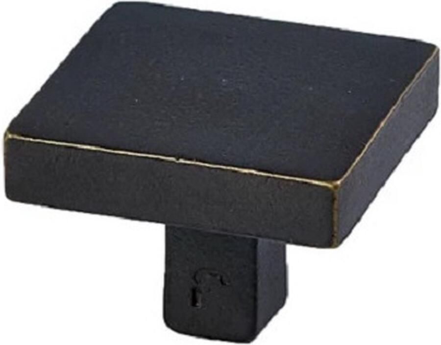 Jolie Meubelknop Carre messing Aged Bronze 40 mm J.1704.AB