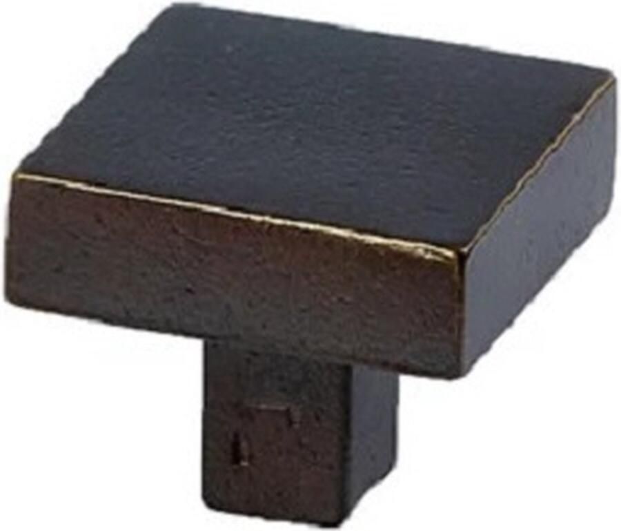 Jolie meubelknop CARRE30 L30xB30xH25mm oud brons