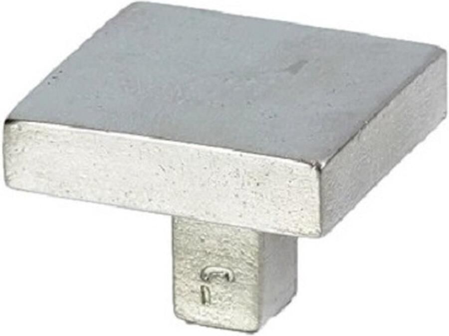 Jolie meubelknop CARRE40 L40xB40xH30mm oud zilver