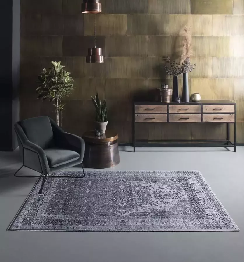 Joy de Vivre Vintage vloerkleed Nostalgia No.5 zilver 140x200 cm