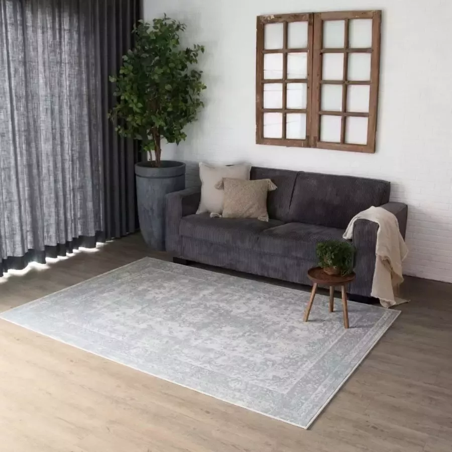 Joy de Vivre Vintage Vloerkleed Orbis grijs crème 80x150 cm