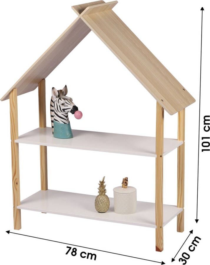 Judy Wild Kid's Spirit HOME DESIGN BIBLIOTHEEK MET 2 PLANKEN 78X30XH101CM