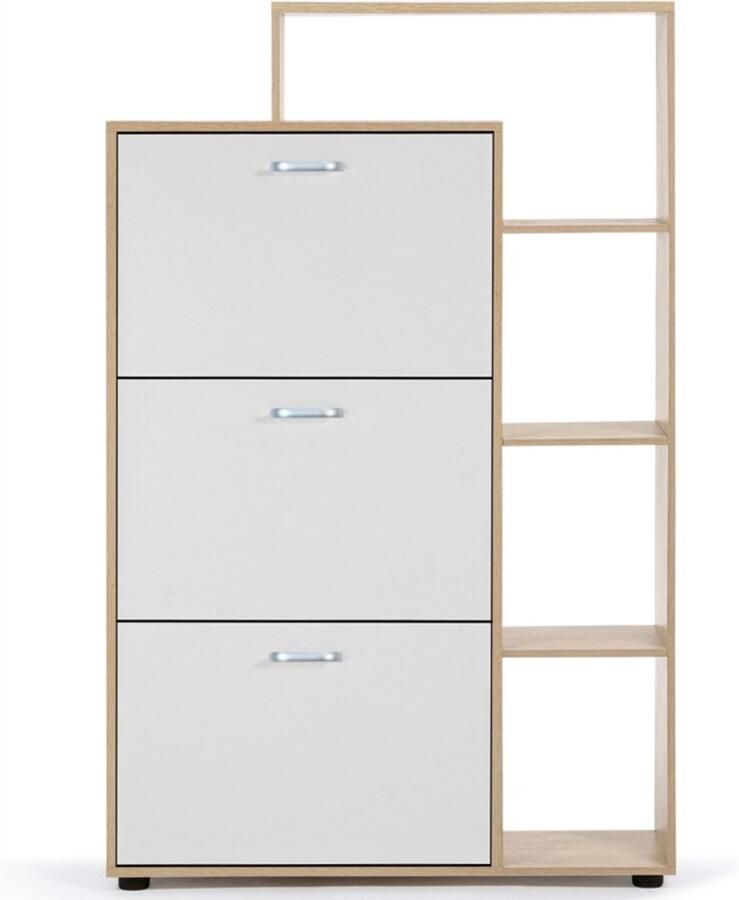 Jumi SCHOENENKAST 3-COMPARATIE PLANK SCHOENEN ruime ladekast voor de gang