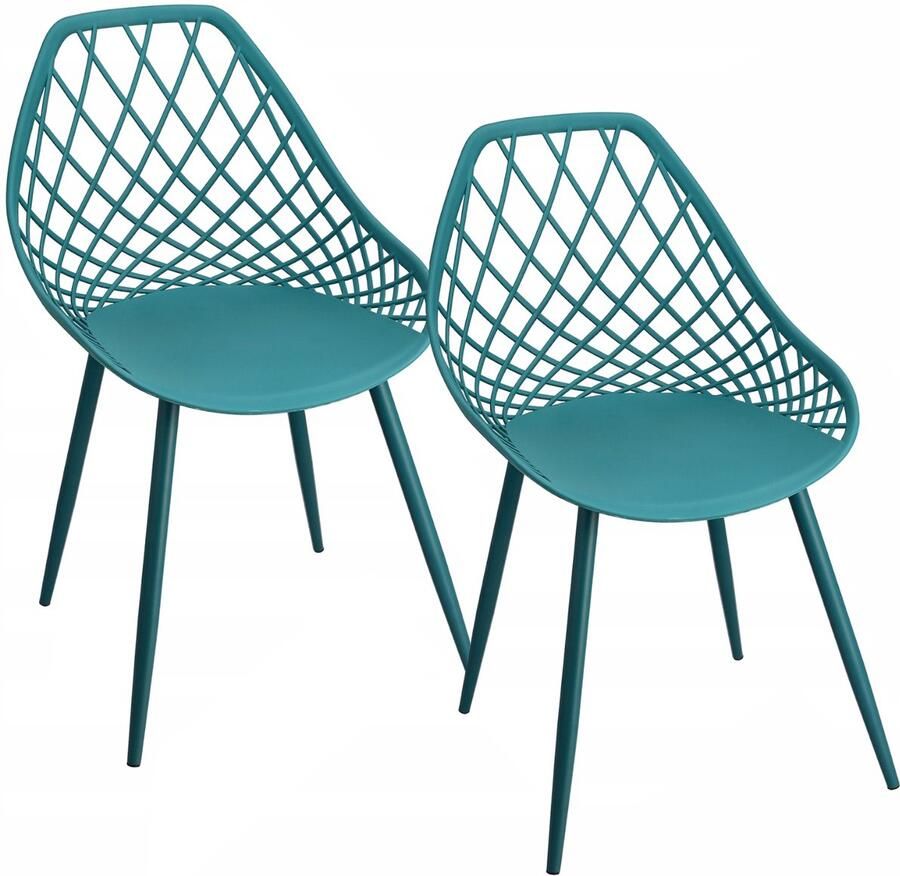 JUMI Sp. z o.o 2 x Stoel ARANDA marine + gekleurde poten