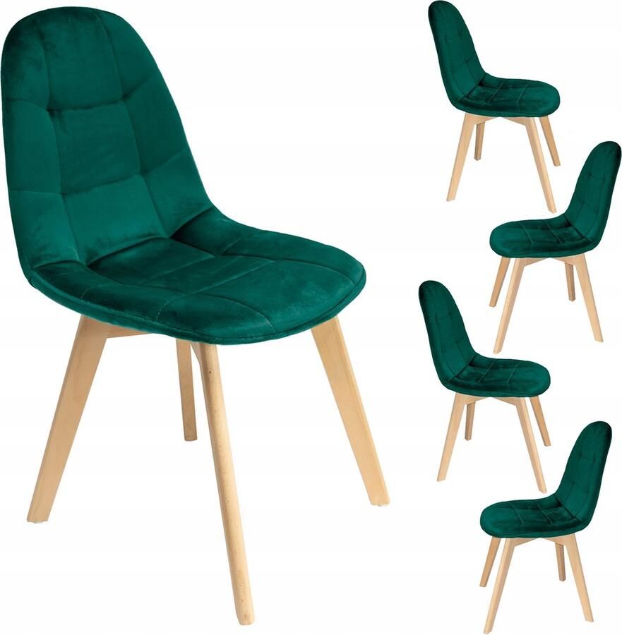 JUMI Sp. z o.o. 4 x COLIN groene stoel