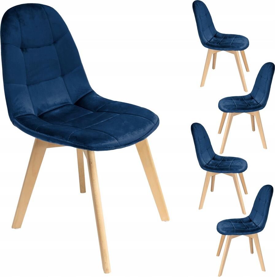 JUMI Sp. z o.o. 4 x COLIN marineblauwe stoel