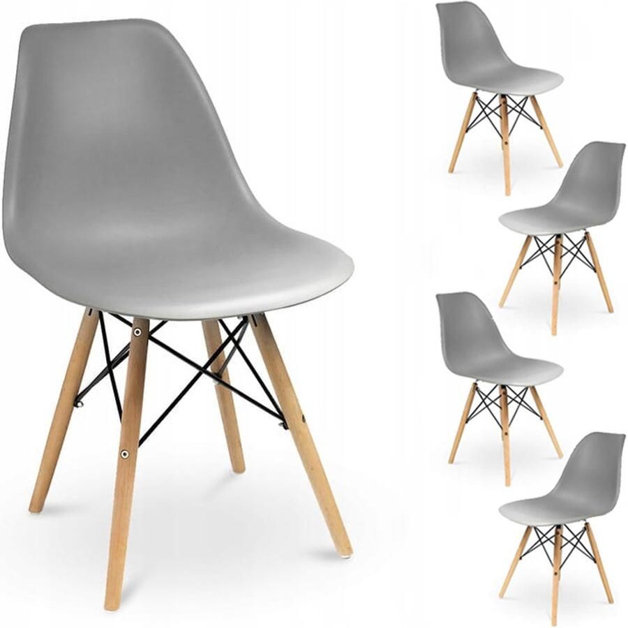 JUMI Sp. z o.o. 4 x EVA stoel grijs (ikeabox)