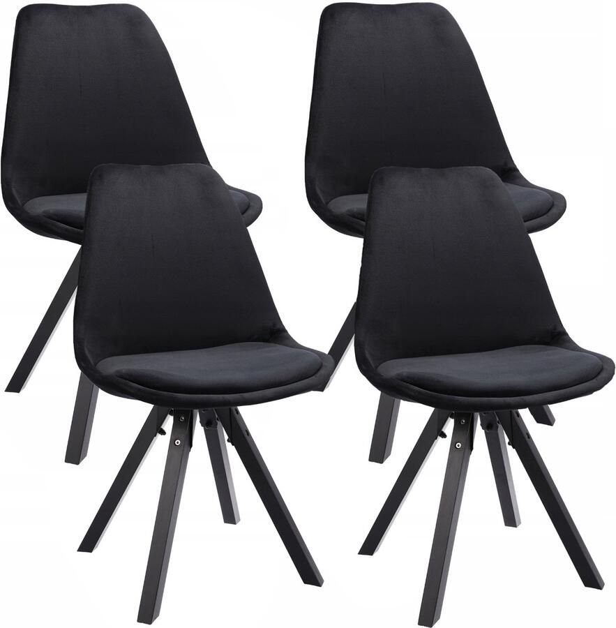 JUMI Sp. z o.o 4 x Stoel SAIDA zwart zwarte poten