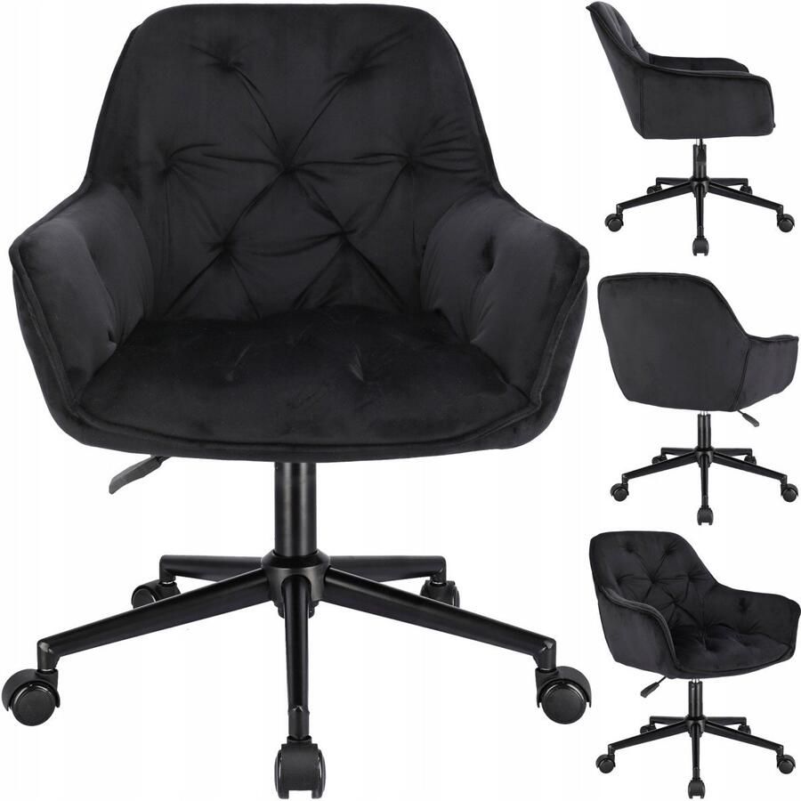 JUMI Sp. z o.o. LARGO zwarte fauteuil op zwarte voet