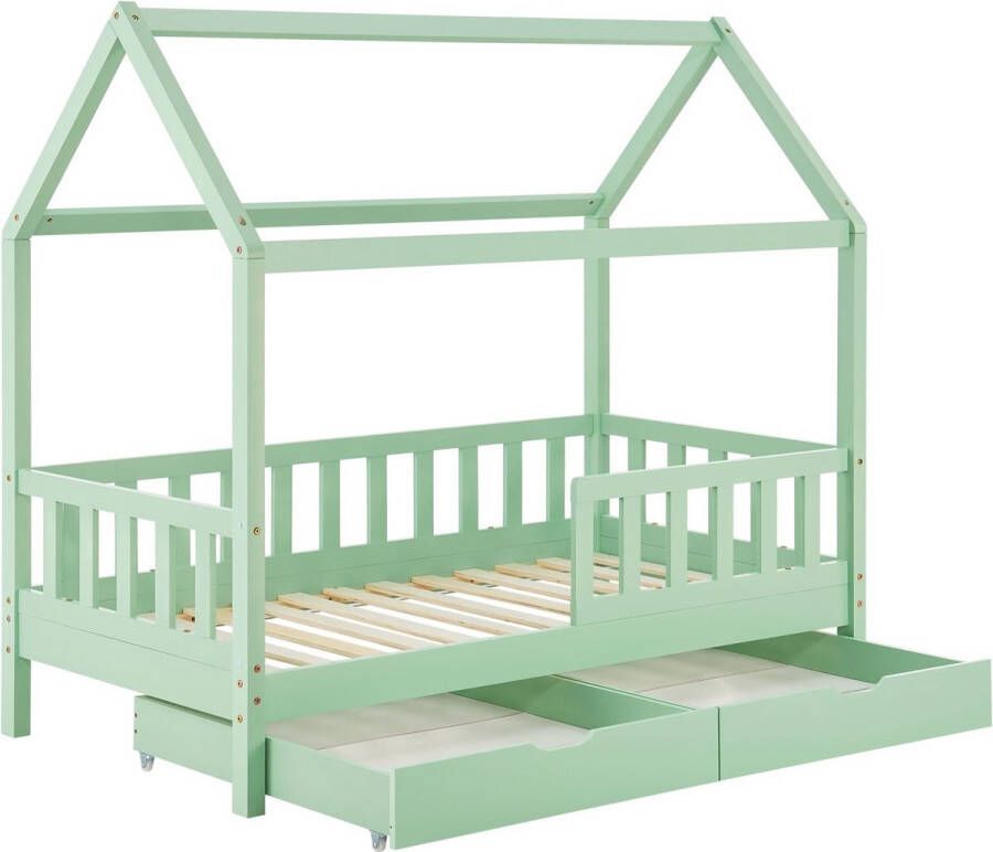 Juskys Kinderbed Marli 80 x 160 cm Mint Incl. bedlades