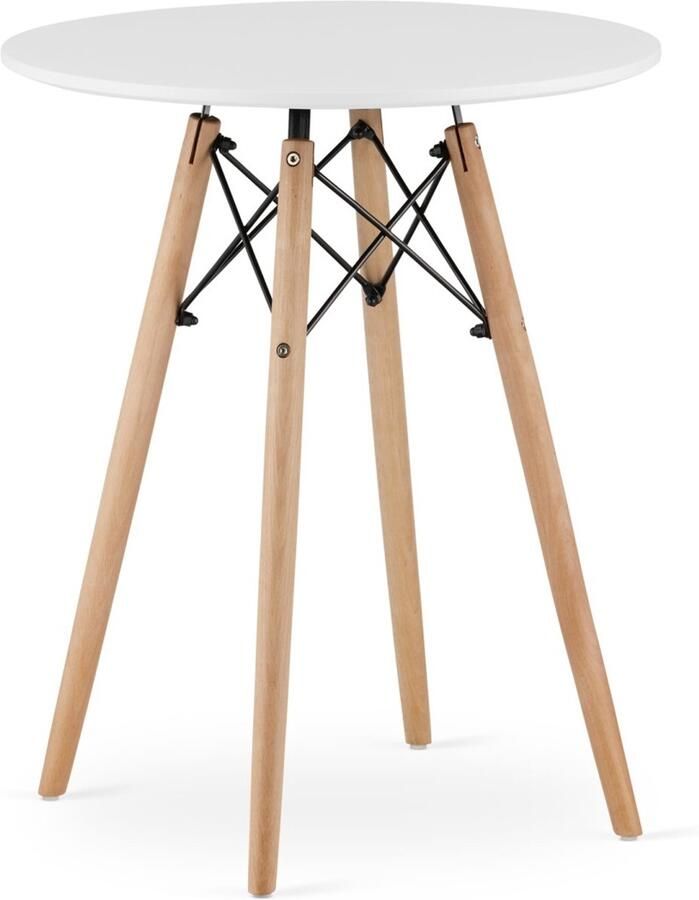 Just Home Scandinavische ronde tafel 60cm wit