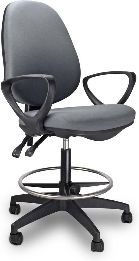 JustSit ARGO RING draaibare bureaustoel GRIJS-ZWART ergonomisch comfortabel