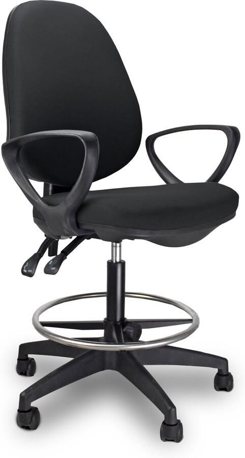 JustSit ARGO RING ZWART draaibare bureaustoel Ergonomisch comfortabel