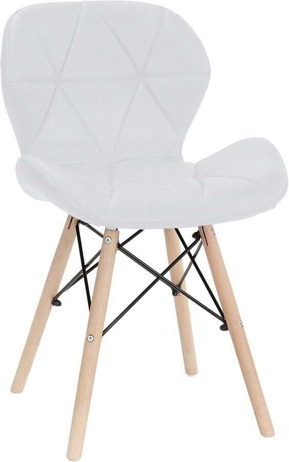 JustSit RIPIANO LEATHER stoel 48 x 44 x 73 cm wit 1 st