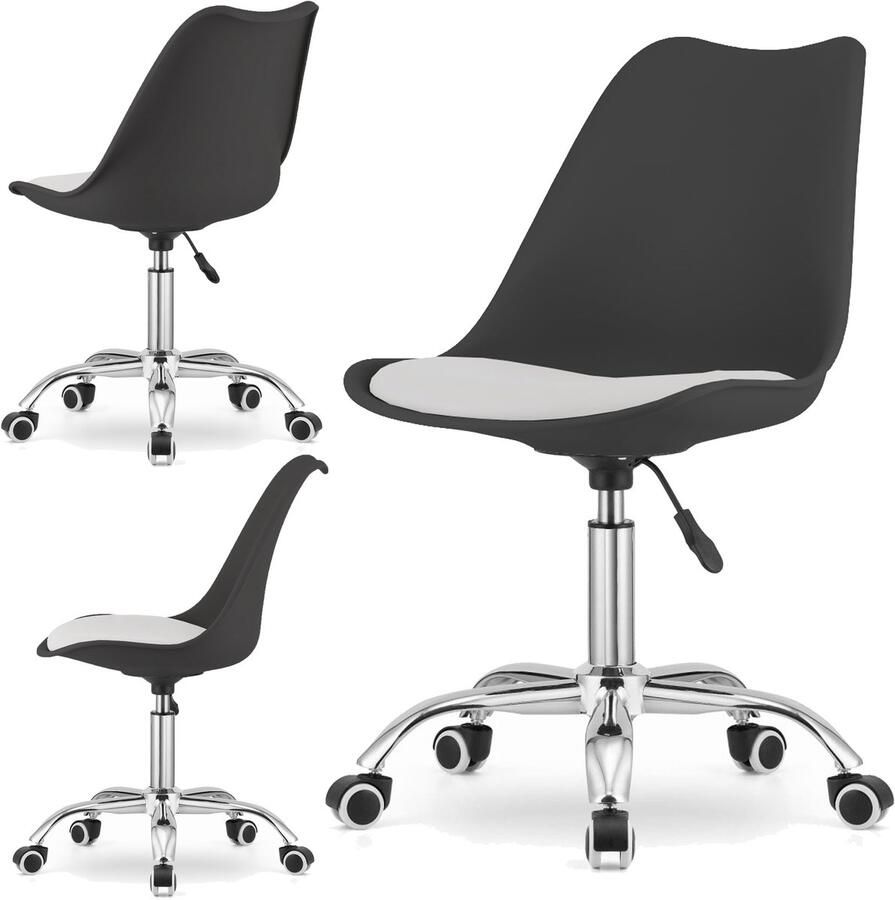 JustSit VIENA draaistoel ZWART EN WIT