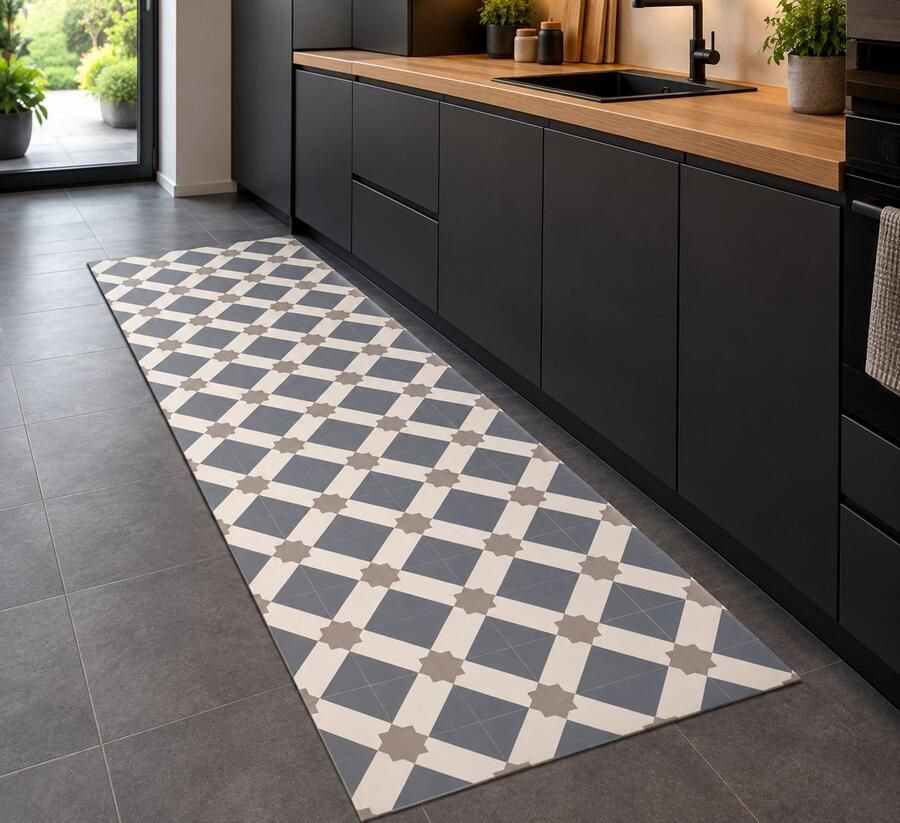 JYG Vinyl Keukenloper Tapijt ACHEL 50x200cm – Antislip & Comfortabel – Ideaal Keukentapijt voor Veiligheid en Stijl – Duurzaam Makkelijk Schoon te Maken & Op Maat te Snijden. Kitchenrunner vloerkleed keuken - Foto 2