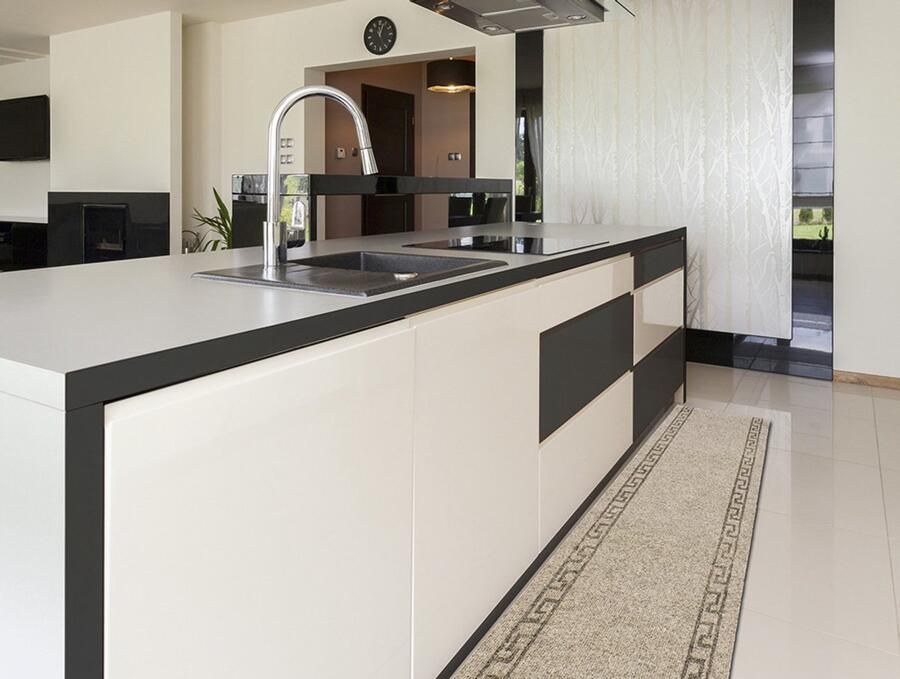 JYG GREECE BEIGE 66x800 cm Antislip keukenloper keukenmat