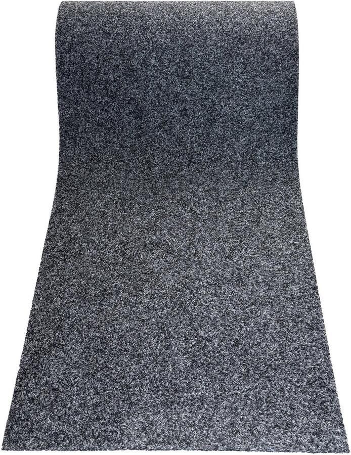 JYG Tapijtloper Keukenloper 100x1000cm (=10m) STAR antraciet donker grijs 100cm breed variabele lengtes antislip carpetrunner traploper onderhoudsvriendelijk vloerkleed op maat vloerkleed hal tapijt inkom kitchenrunner