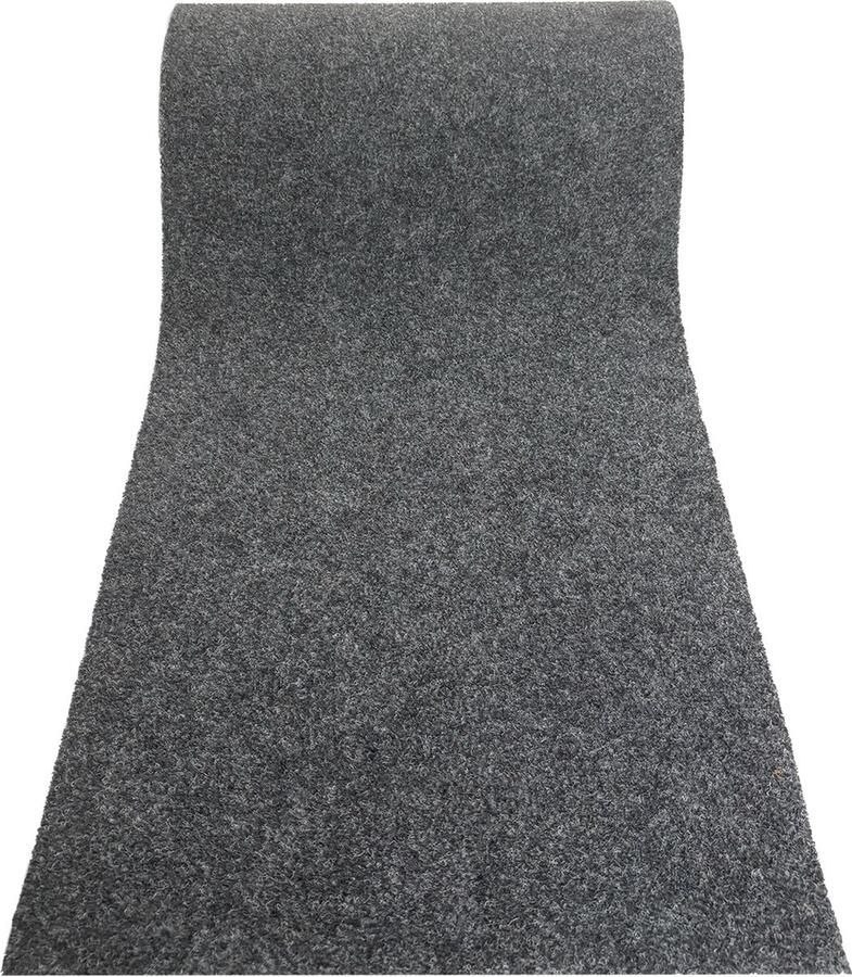 JYG Tapijtloper Keukenloper 50x500cm STAR grijs 50cm breed variabele lengtes antislip carpetrunner traploper onderhoudsvriendelijk vloerkleed op maat vloerkleed hal tapijt inkom kitchenrunner