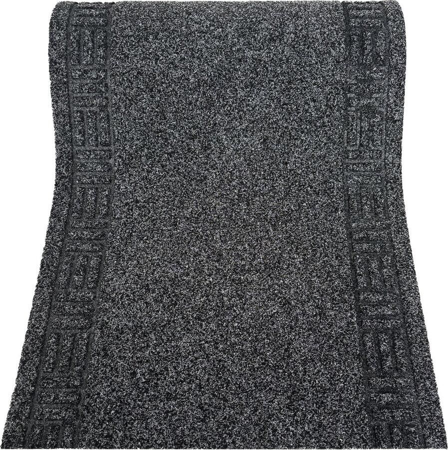 JYG Tapijtloper Keukenloper 66x180cm Monaco antraciet donker grijs 66cm breed variabele lengtes antislip onderhoudsvriendelijk vloerkleed op maat vloerkleed hal tapijt inkom traploper kitchenrunner carpetrunner