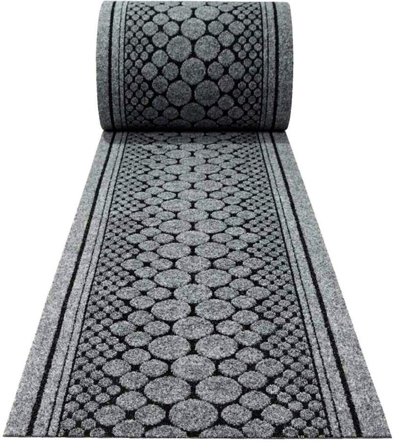 JYG tapijtloper Stone Grijs 66 x 650cm Keukenloper Anti Slip snijdbaar