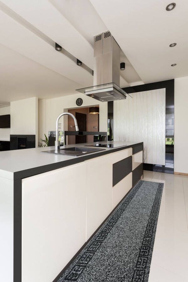 JYG Vloerkleed CORSICA Keukenmat Keukenloper Anti Slip 66x700cm Antraciet