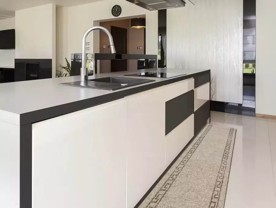 JYG Vloerkleed Greece Keukenloper Keukenmat Anti Slip 66x1400 cm Beige