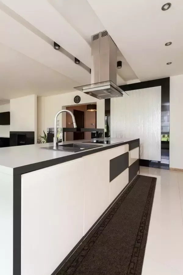 JYG Vloerkleed Greece Keukenloper Keukenmat Anti Slip 66x250 cm Bruin