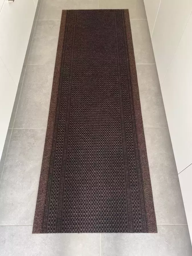 JYG Vloerkleed Racing Keukenloper Keukenmat Anti Slip 66x200 cm Bruin
