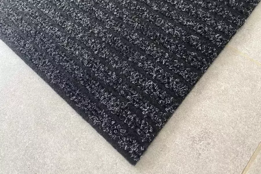 JYG Vloerkleed Stripe Keukenloper Keukenmat Anti Slip 50x1200 cm Antraciet