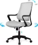 K IKIDO Bureaustoel Ergonomisch Bureaustoelen voor volwassenen Verstelbaar Office Chair Ergonomisch Wit - Thumbnail 2