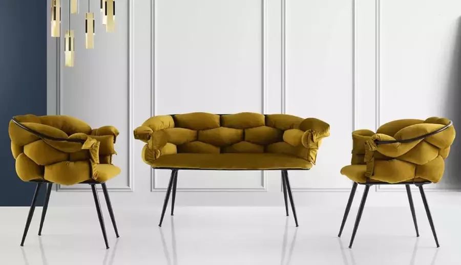 K-SAG HOME BV Gummins zetelset Geel-Zwart