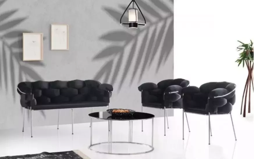 K-SAG HOME BV Gummins Zetelset Zwart met Zilver