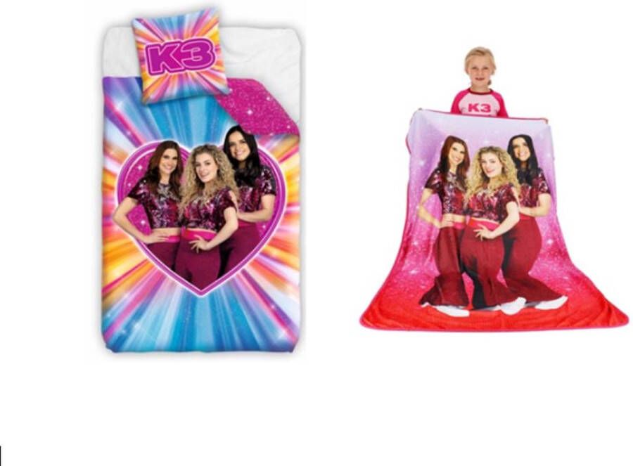 K3 Glitter Dekbedovertrek & Fleece deken voordeelset