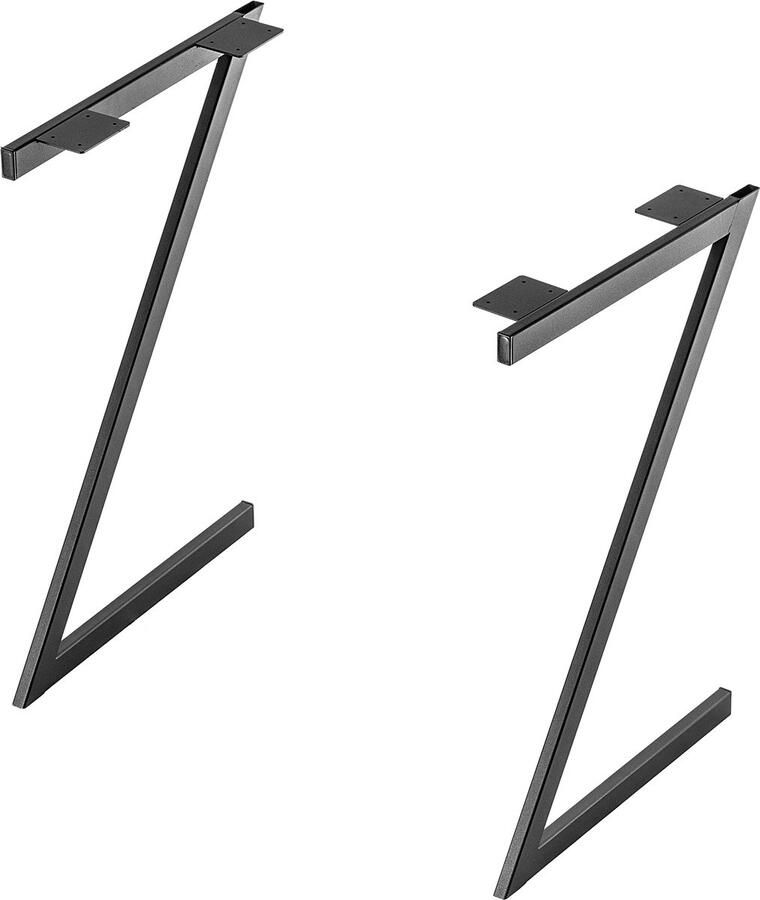 KADAX Massieve tafelpoten industriële tafelpoten rustieke meubelpoten robuuste stalen tafelpoten moderne meubelpoten stabiel tafelonderstel (Z-vormen 53 x 79 cm)