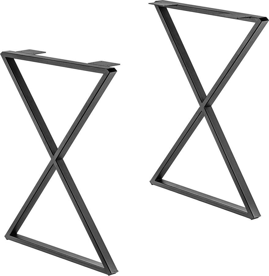 KADAX Massieve tafelpoten industriële tafelpoten rustieke meubelpoten robuuste stalen tafelpoten moderne meubelpoten stabiel tafelonderstel (zandloper V1 60 x 77 cm)