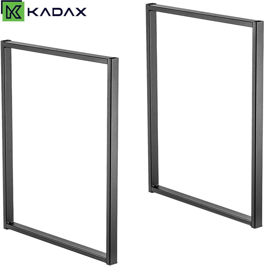 KADAX Massieve tafelpoten industriële tafelpoten rustieke meubelpoten robuuste stalen tafelpoten moderne meubelpoten stabiel tafelonderstel (rechthoekig 60 x 75 cm)