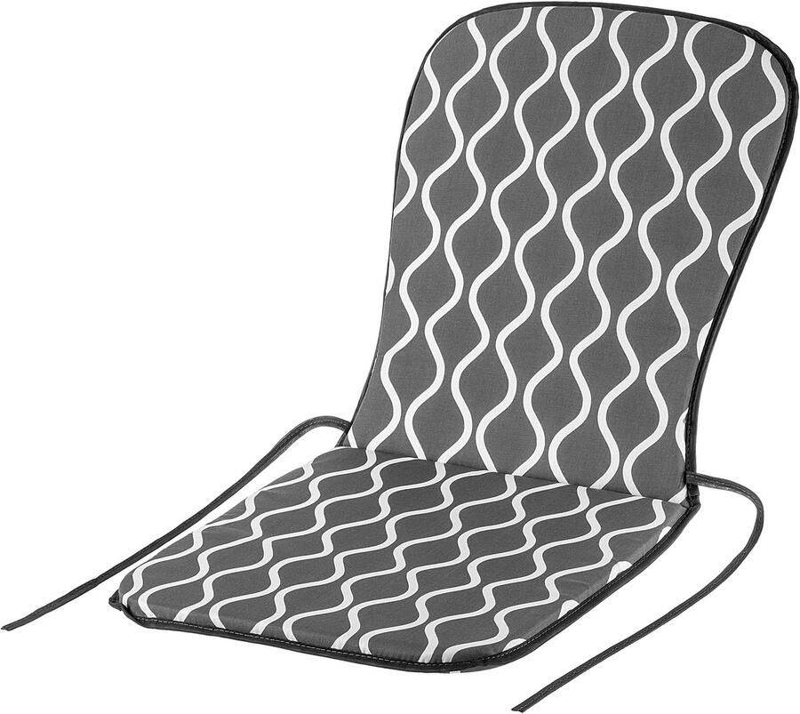 KADAX Zitkussen 74 x 38 x 2 cm van katoen zitkussens voor hoge rugleuning zachte kussens voor tuinstoel kussens voor rugleuning (grijs)