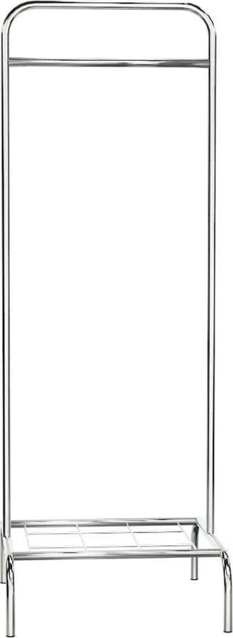 KAIA Design Kledingrek Dressboy Metaal 132x47x46 CM Zilver Opbergruimte Voor Schoenen Garderoberek- Opbergrek