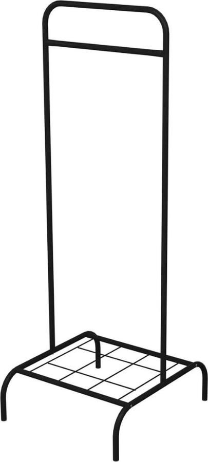 KAIA Design Kledingrek Dressboy Metaal 132x47x46 CM Zwart Opbergruimte Voor Schoenen Garderoberek- Opbergrek