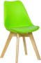 KAMYRA Houten Kuipstoel Ergonomisch Eetkamerstoel Kuipstoel Stoel Eetkamerstoelen Beukenhout Groen 48x42x82 cm - Thumbnail 2