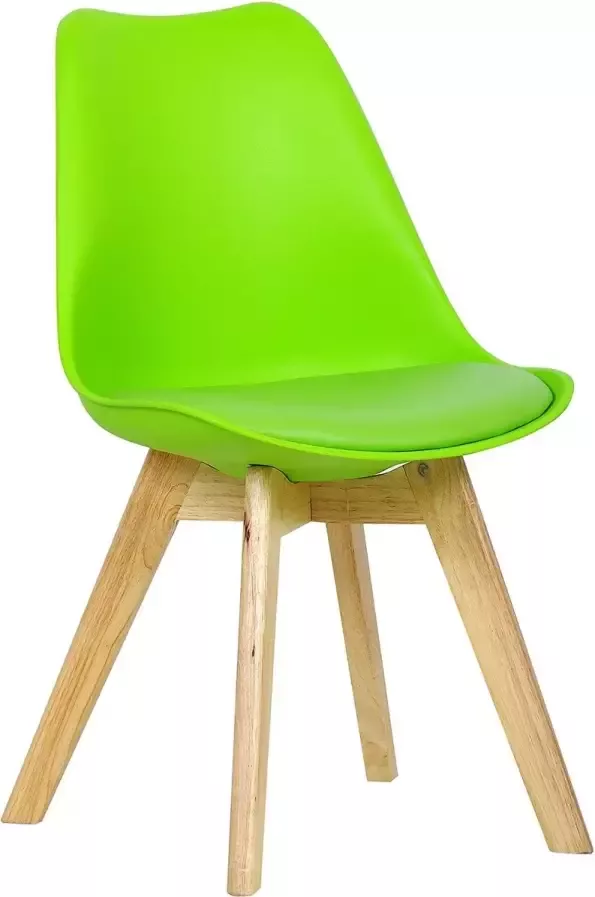 KAMYRA Houten Kuipstoel Ergonomisch Eetkamerstoel Kuipstoel Stoel Eetkamerstoelen Beukenhout Groen 48x42x82 cm