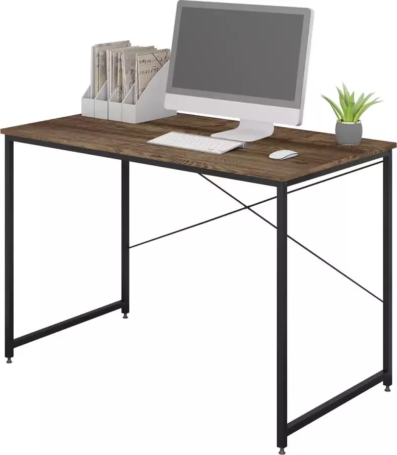 KAMYRA Industrieel Bureau Laptoptafel Bureautafel Geschikt voor Werken & Gaming Vintage 110x60x75 cm