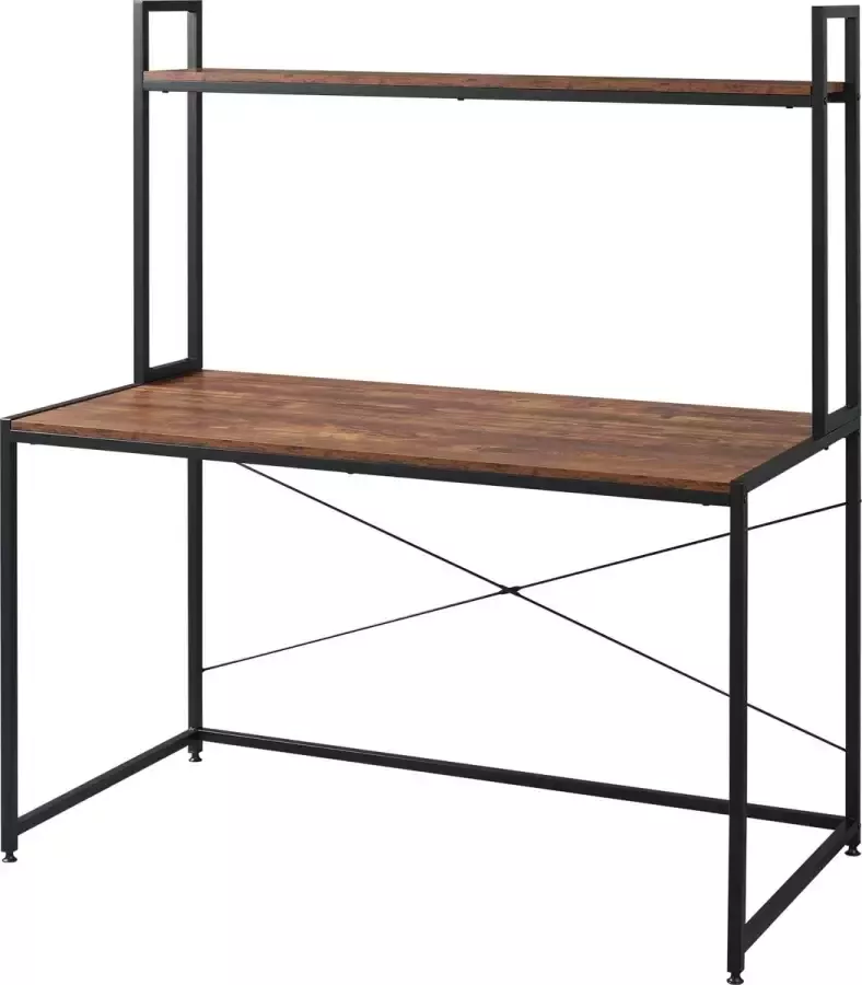 KAMYRA Industrieel Bureau Laptoptafel Bureautafel Geschikt voor Werken & Gaming Vintage